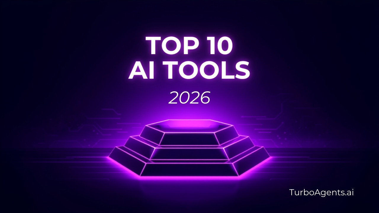 Futuristic ranking podium design comparing best AI marketing tools and platforms in 2026
